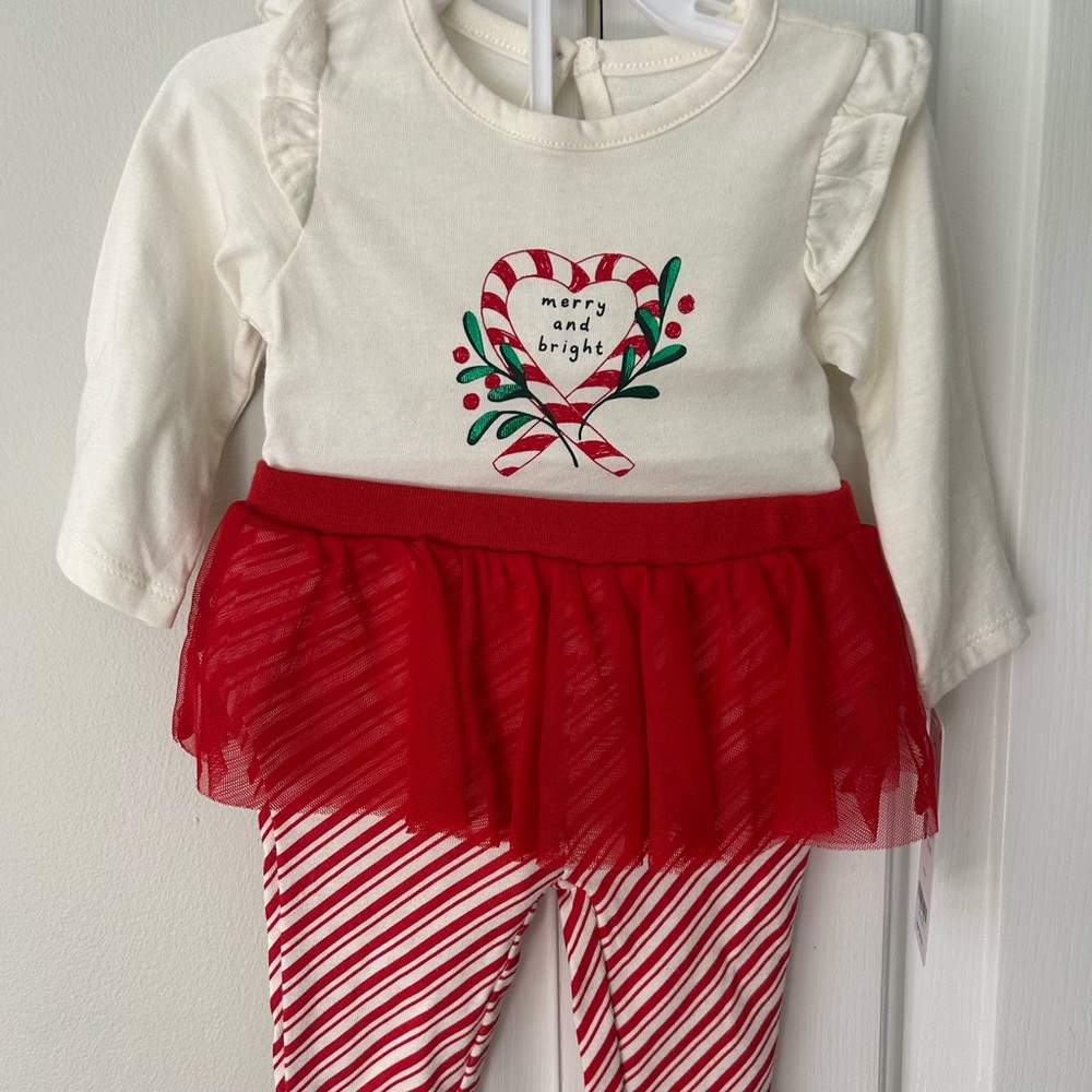 Carter's Red and White Striped Outfit